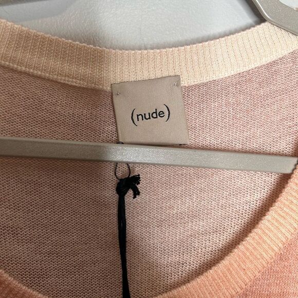 (Nude) Knitwear Hand dyed Cashmere Silk Wool Sweater Tunic NWT - Picture 4 of 7